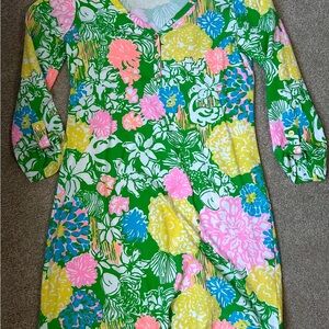 Lilly Pulitzer Green and Pink Floral Top